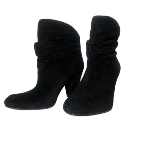 BCBG Shoes - BCBG Suede Leather Slouch Boot Black Size 8.5